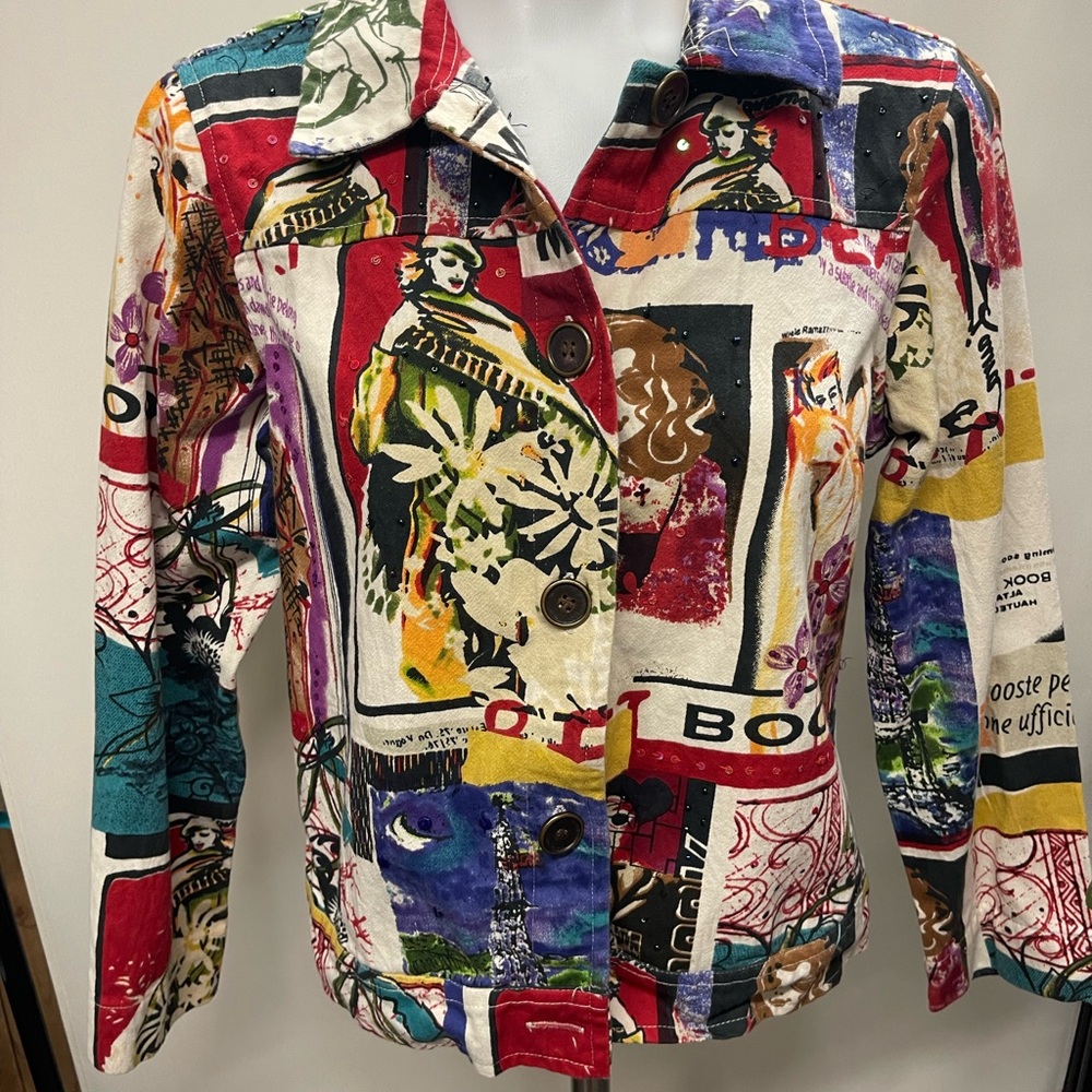 Colorful Graphic Women's Fun Statement Blazer